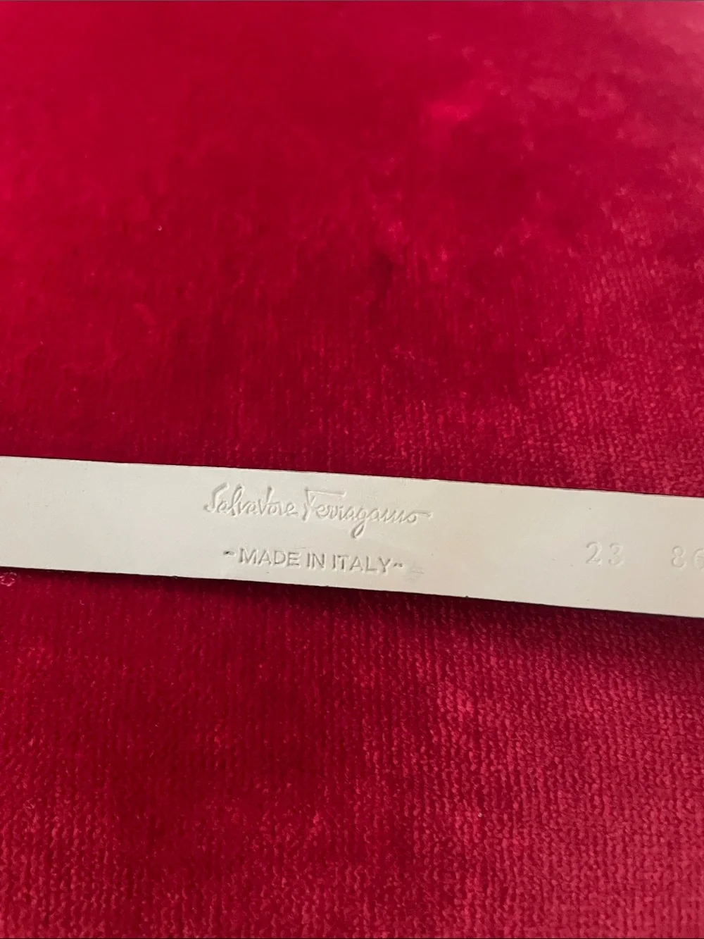 Salvatore Ferragamo pony hair Leather Belt with Embossed Logo